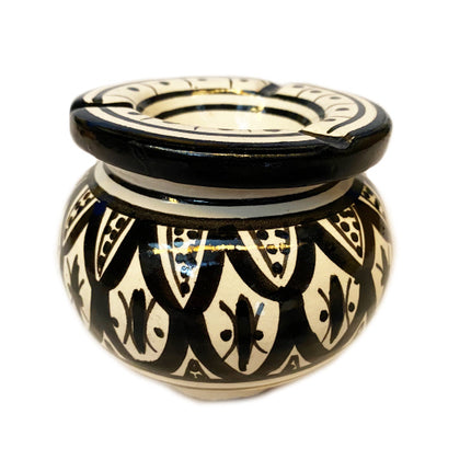 Cendrier marocain noir et blanc