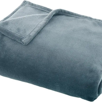 Atmosphera - Plaid - Polaire - Couverture - Bleu - 130 x 180 cm