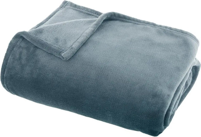 Atmosphera - Plaid - Polaire - Couverture - Bleu - 130 x 180 cm