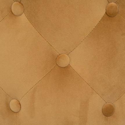 Atmosphera Adriana Pouf - Velours - Ocre - Dia 38 cm
