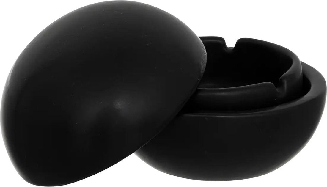 Atmosphera asbak Olm - Zwart - Keramiek - Dia 10 cm