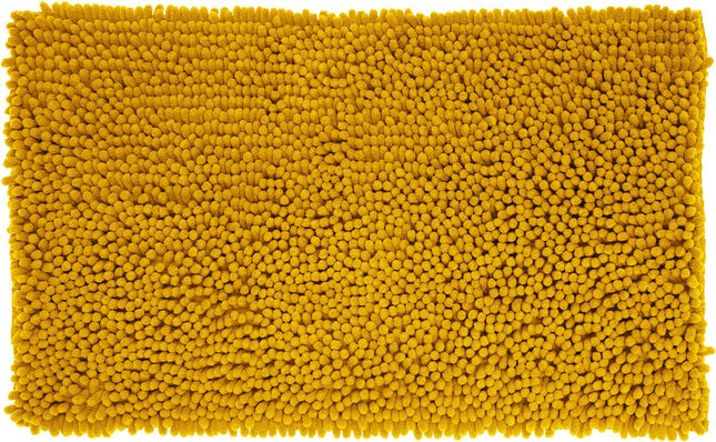 Tapis de bain/tapis de sol pour salle de bain - 50 x 80 cm - jaune moutarde - très épais