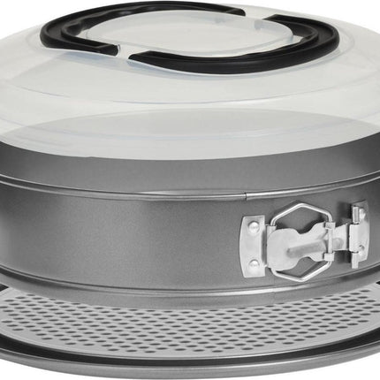 Moule de cuisson 3-en-1 avec base amovible et couvercle : capacité de cuisson, conservation et transport - 2,4 L et D 26 cm
