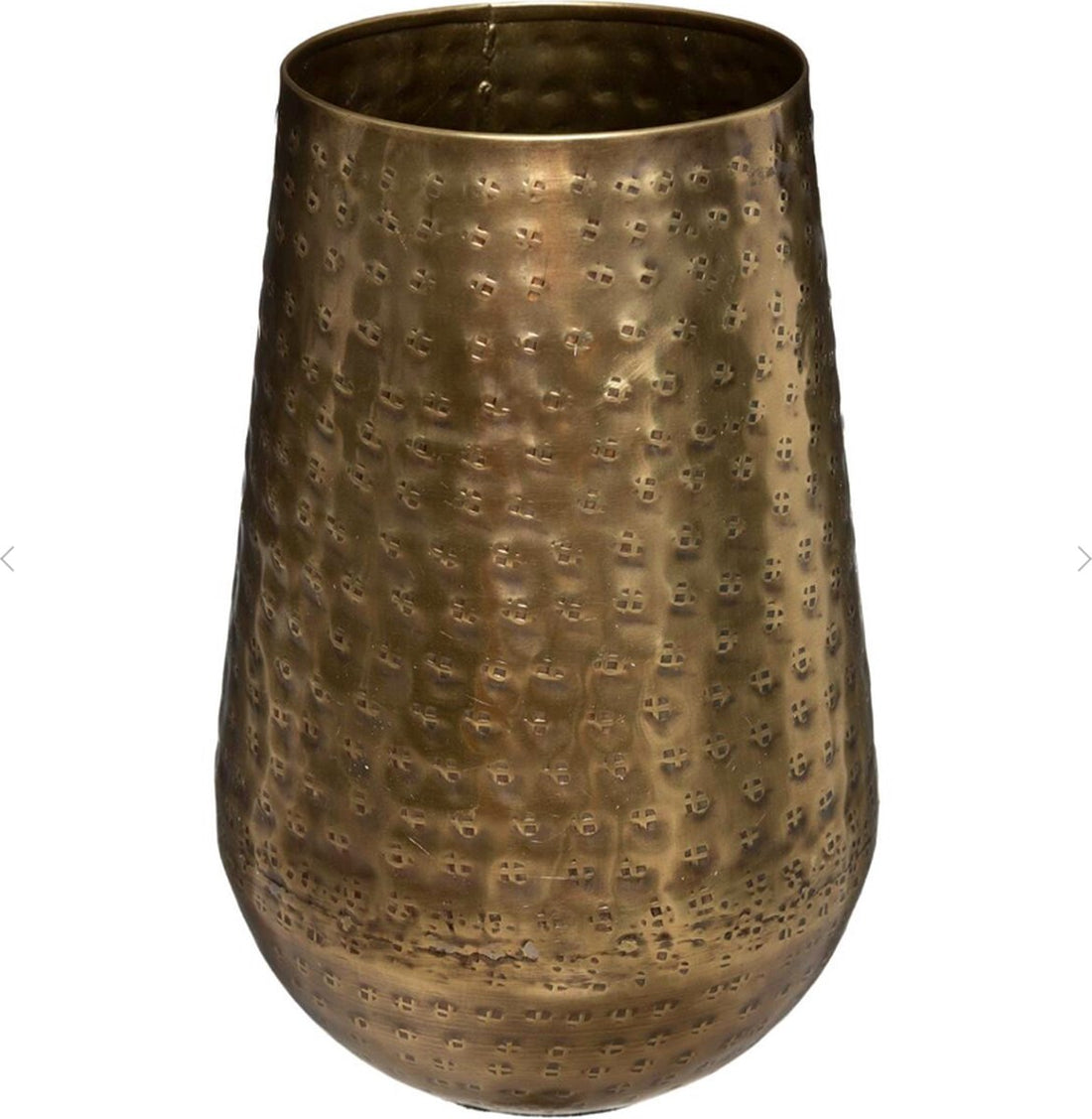 Atmosphera Bloemenvaas - metaal - bronskleurig - metallic - 15 x 23 cm