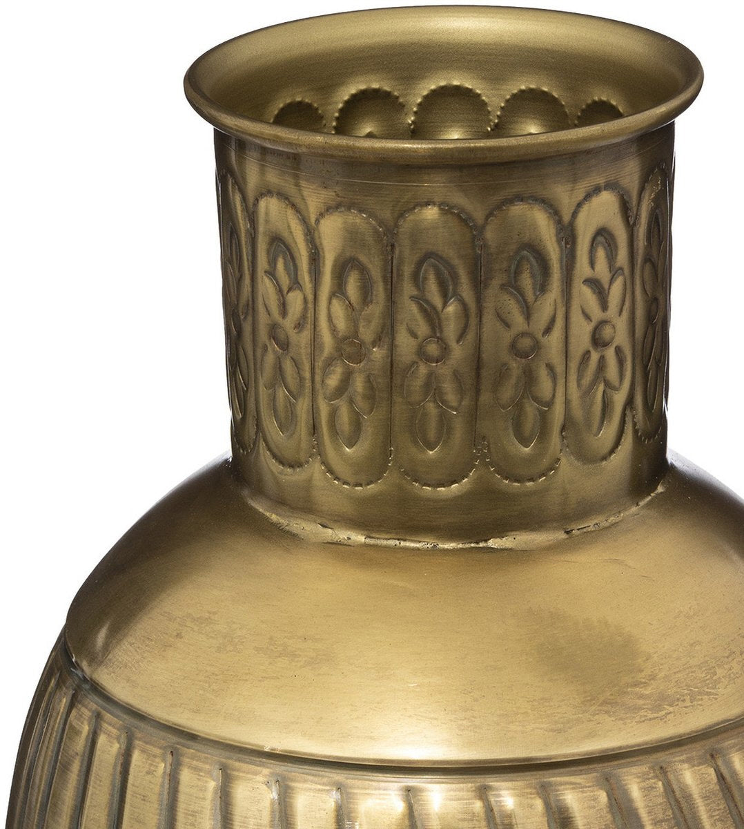 Atmosphera Bloemenvaas 1001 nacht stijl - metaal - 31 x 22 cm - goud