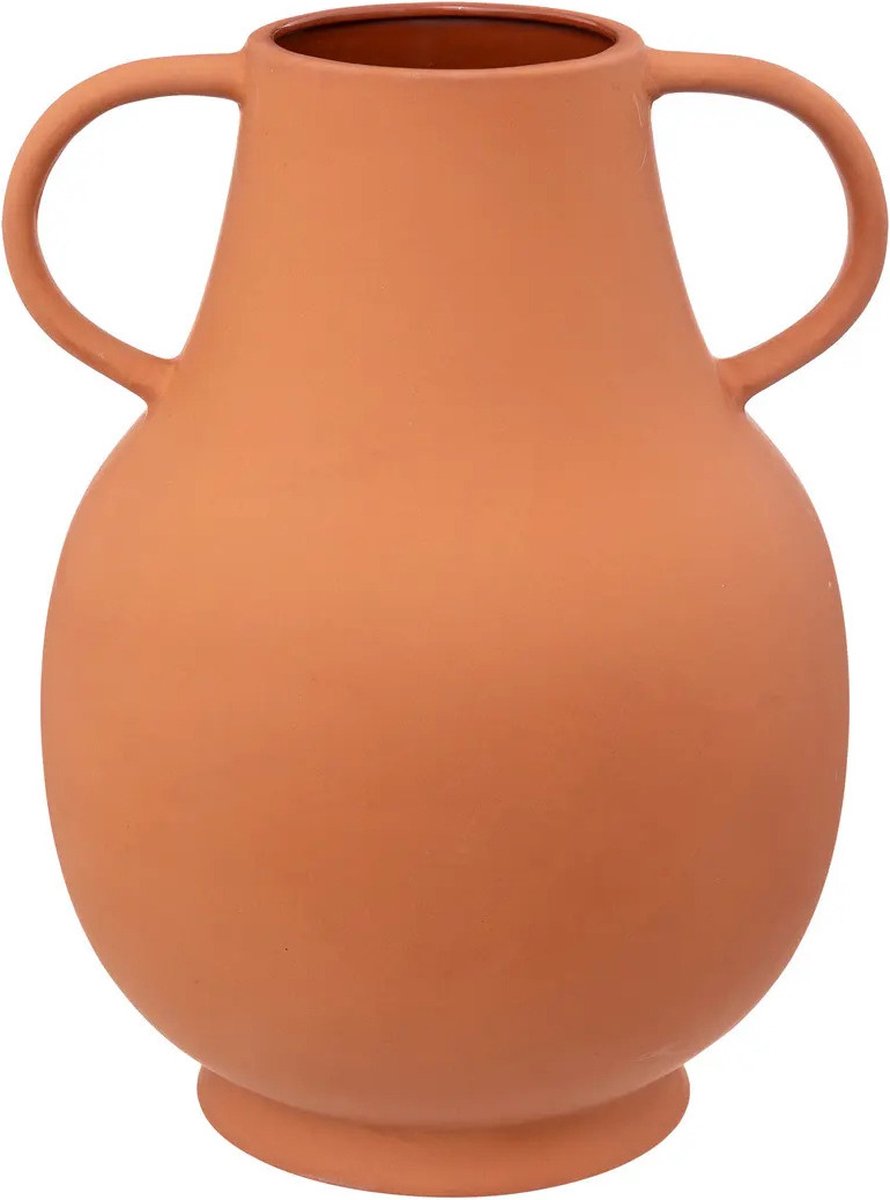 Lisboa flower vase - brick red - terracotta - D23 x H33 cm - jug vase - Mediterranean atmosphere