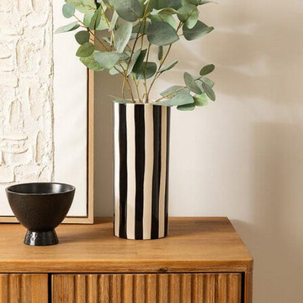 Vase en céramique Edric Ø13xH30cm - Noir