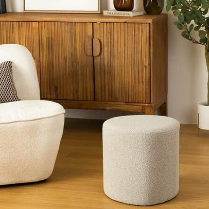 Pouf Estria Atmosphera - 40x40cm - Gris clair