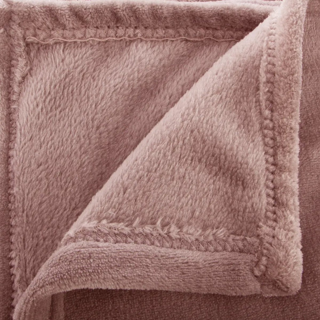 Atmosphera fleece deken oud roze – fleeceplaid 180 x 230 cm, polyester – foto 2