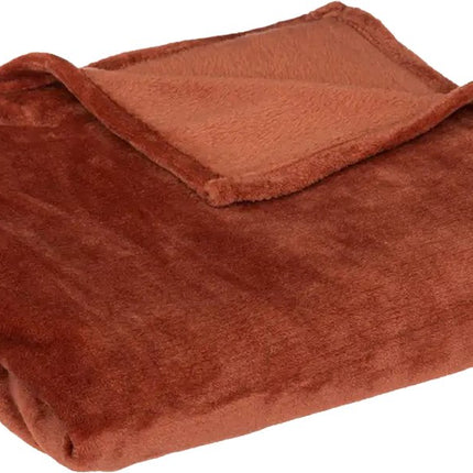 Plaid polaire Atmosphera - plaid polaire - terre cuite - 130 x 180 cm
