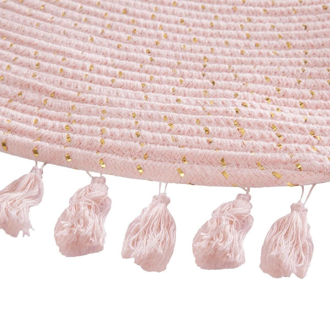 Atmosphera for Kids Tapis Lurex Ø90cm - Rose/Or