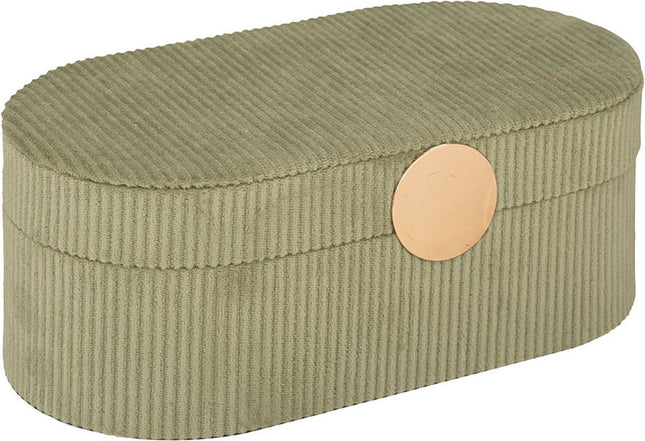 Atmosphera Boîte à bijoux verte avec miroir