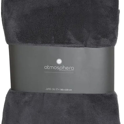 Atmosphera Grand plaid polaire/couverture polaire - anthracite - 180 x 230 cm