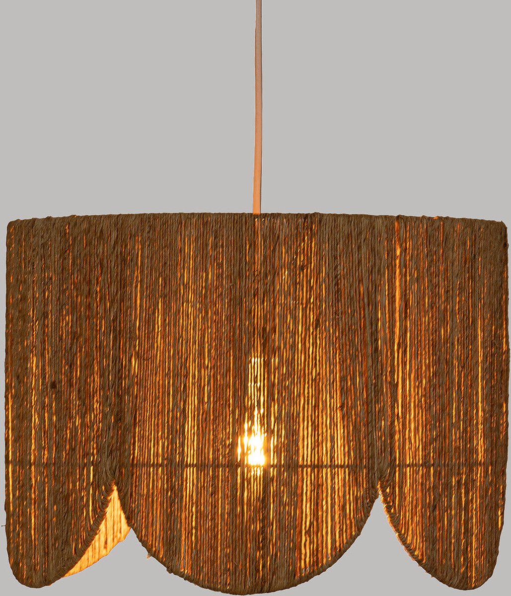 Atmosphera hanglamp Janice van jute – bruin, Ø 38 x 28 cm, E27 – foto 2