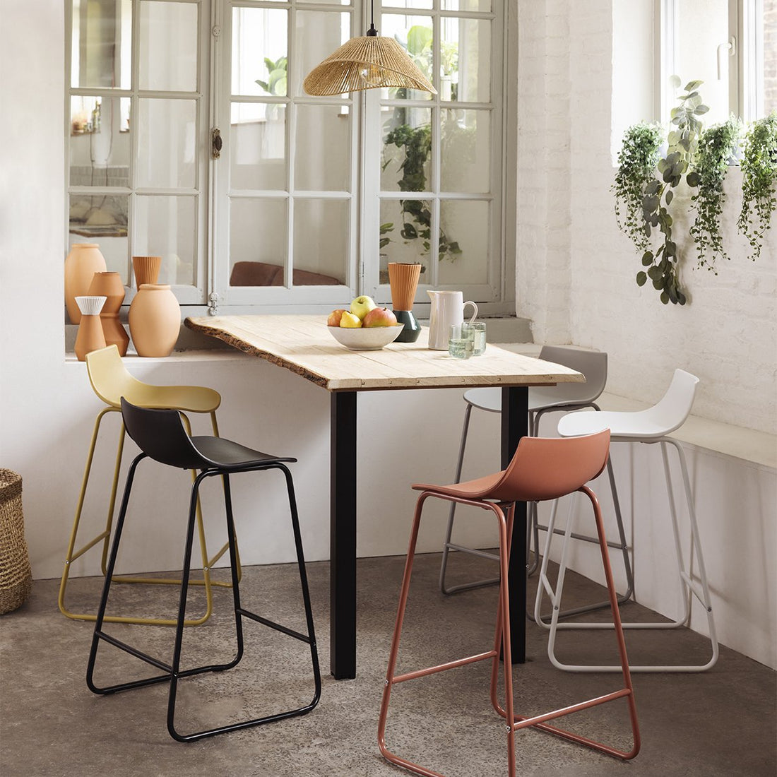 Atmosphera Pendant Lamp Myha - E27, not included - Ø45xH17cm - Beige