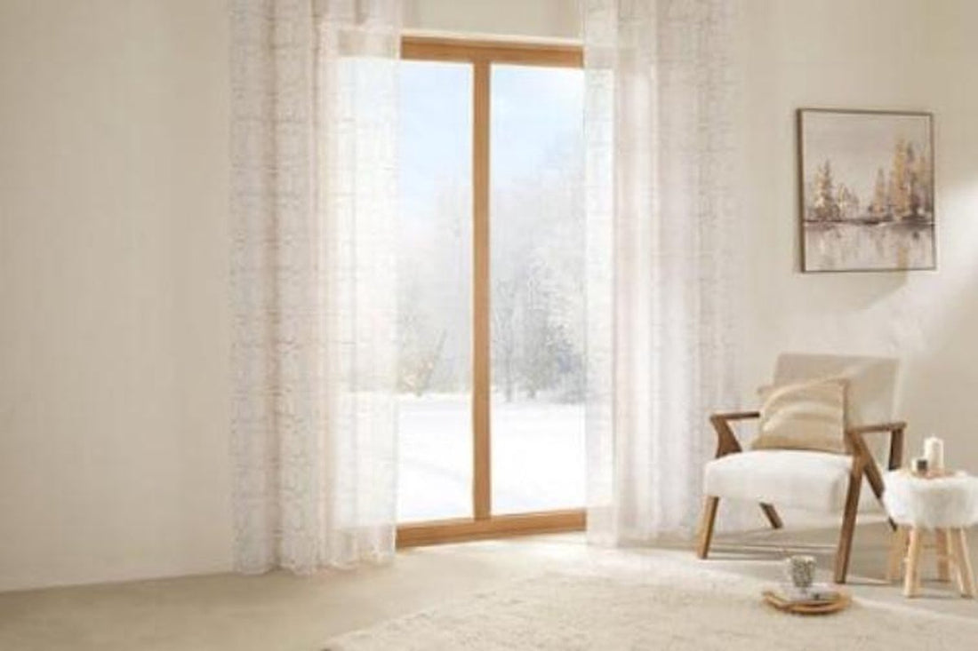 Atmosphera Hania Printed Curtain 140 x 240 cm - Ready to hang with eyelets - Beige