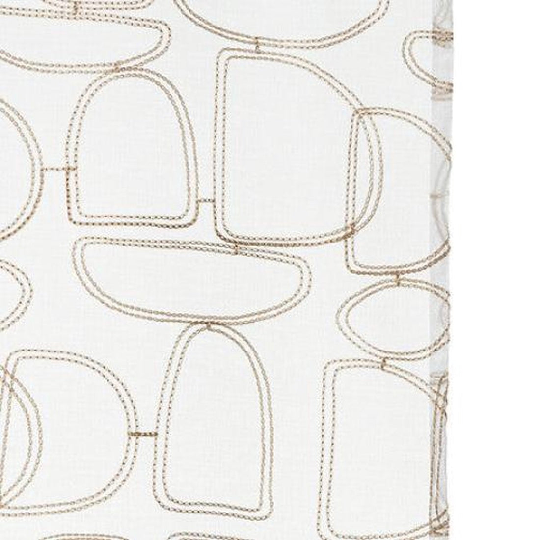 Atmosphera Hania Printed Curtain 140 x 240 cm - Ready to hang with eyelets - Beige