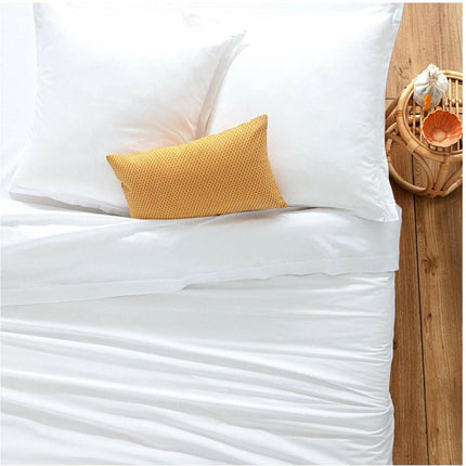 Atmosphera Drap housse coton 160x200cm - Blanc