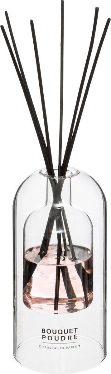 Diffuseur de parfum Ilan 150 ml verre Rose - Jasmin - Musc blanc