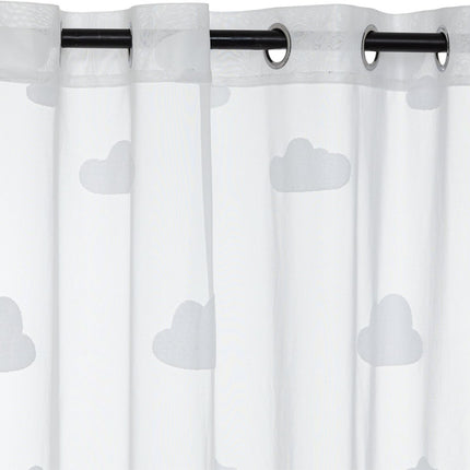Atmosphera Kids Rideau nuages transparent 140x240cm - Blanc