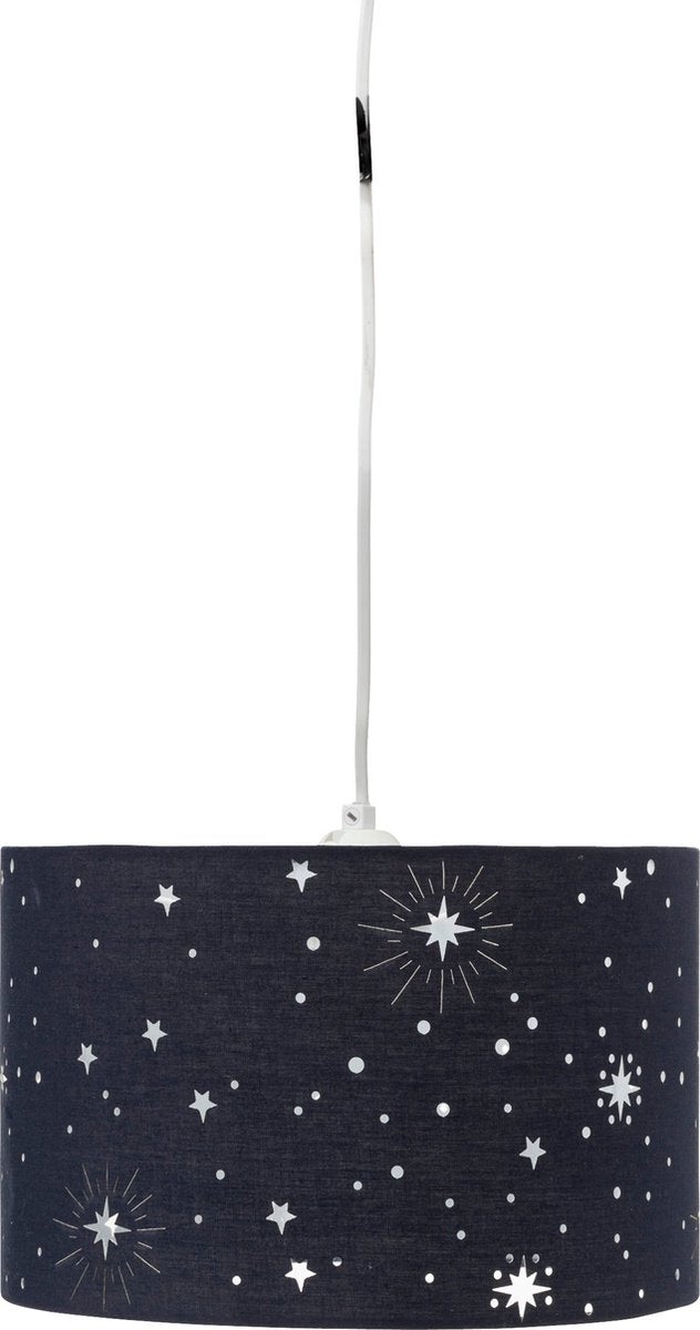 Kinder-Hängeleuchte Sternenhimmel Ø28x18cm - Schwarz