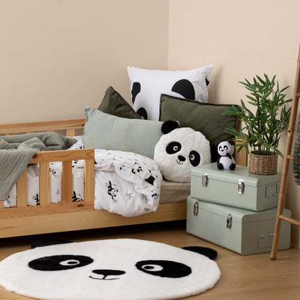 Atmosphera Kids Panda Vloerkleed - Ø100cm - Wit
