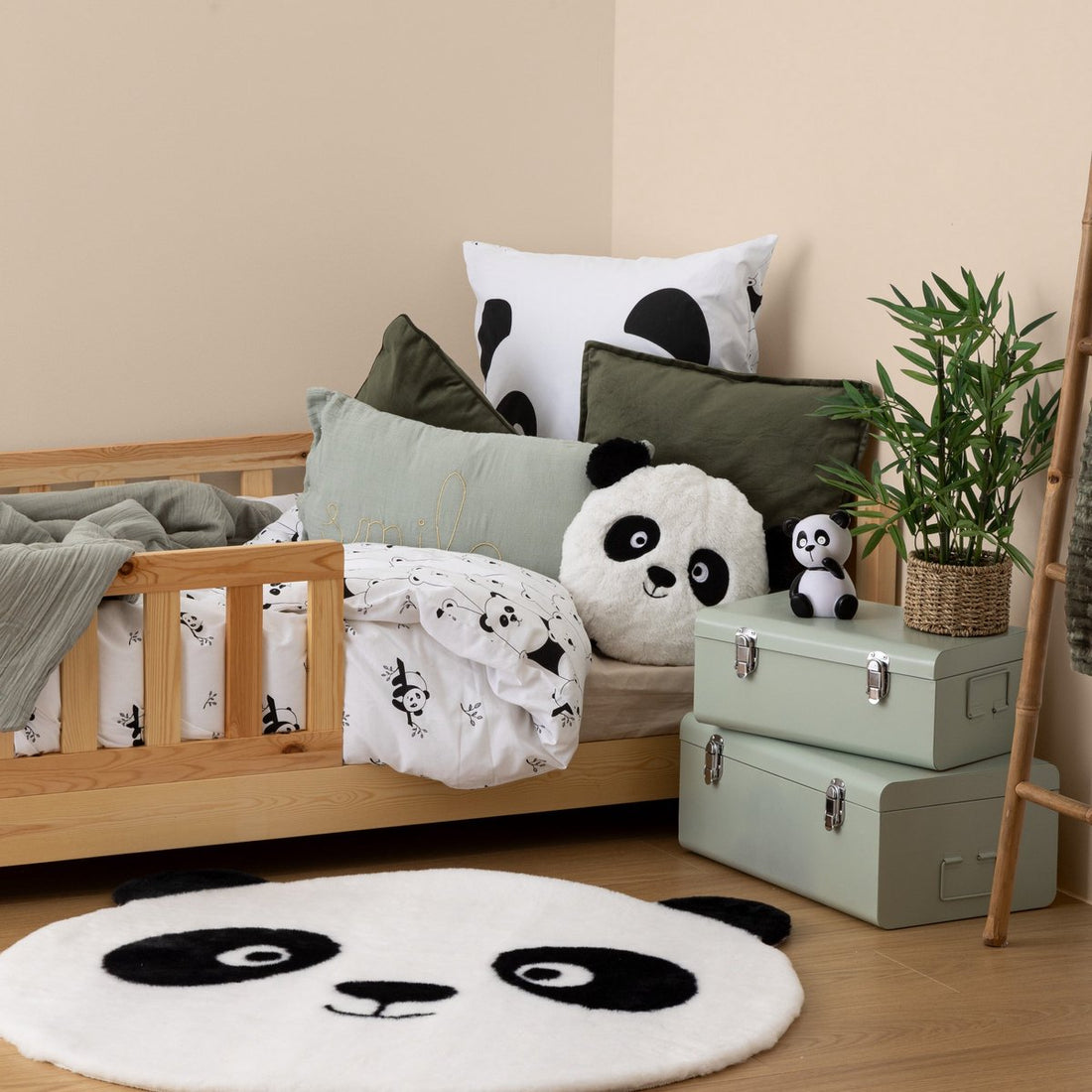 Atmosphera Kids Panda Rug - Ø100 cm - White