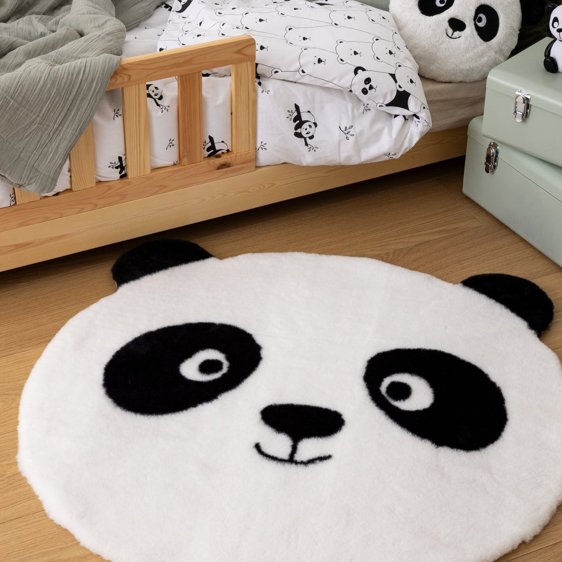 Atmosphera Kids Panda Rug - Ø100 cm - White