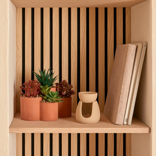 Atmosphera Plante artificielle Wonj Cactus et plantes grasses - 22x16x20cm - Terre cuite