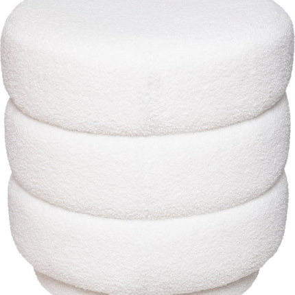 Atmosphera luxe pouf velours Sinan - H40 cm - Velours - Repose-pieds