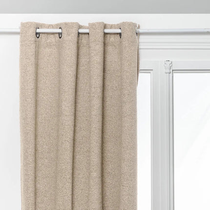 Atmosphera Soana Rideau occultant et isolant 140x260cm - Prêt à poser à œillets - Beige