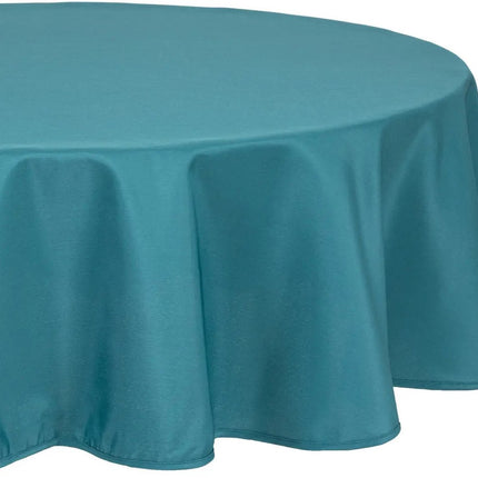 Atmosphera Nappe de table ronde - bleu pétrole - Diamètre 180 cm - Nappes de table de salle à manger - polyester