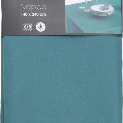 Nappe Atmosphera - 240 x 140 cm - bleu pétrole - Nappes de table à manger - polyester