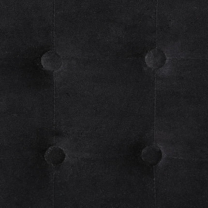 Atmosphera Tabouret/Siège d'appoint/Pouf - bois/tissu - velours noir