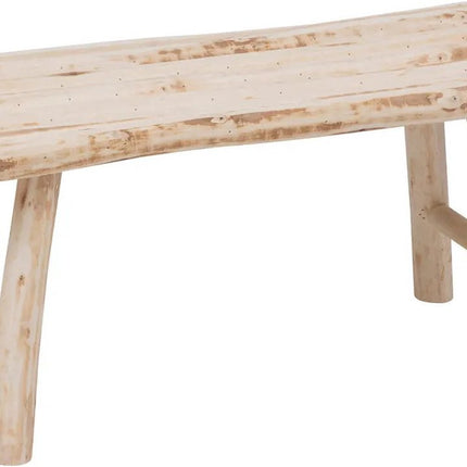 Tabouret/banquette d'appoint - bois - couleur bois - L70 x l26 x H31 cm - 2 places - pour l'intérieur
