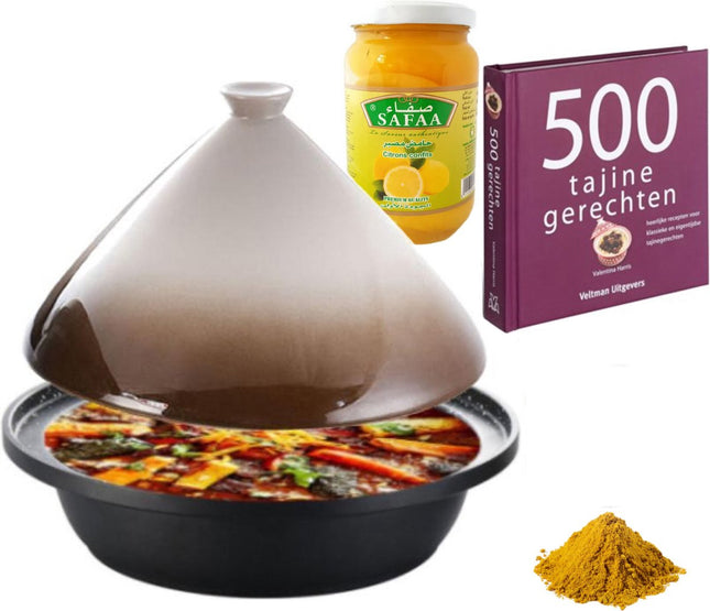 Coffret tajine Cuilina -livre de recettes-épices-citrons confits - coffret cadeau