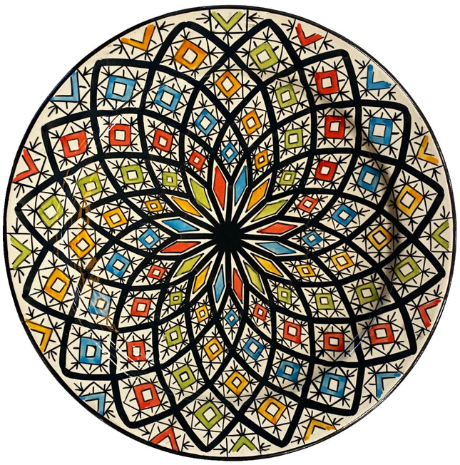 Plat marocain en céramique Ø35