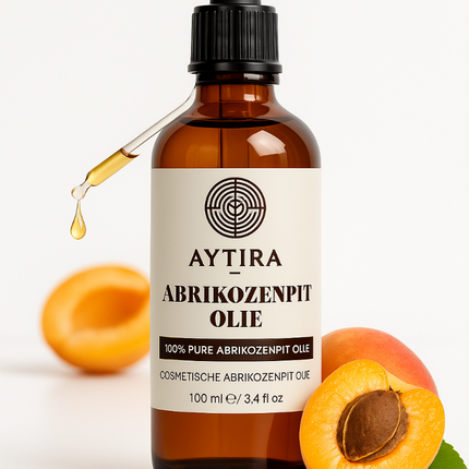 Aytira Huile de Noyau d'Abricot 100 ml – Huile Cosmétique 100% Pure – Pour le Visage, la Peau & les Soins Bébé