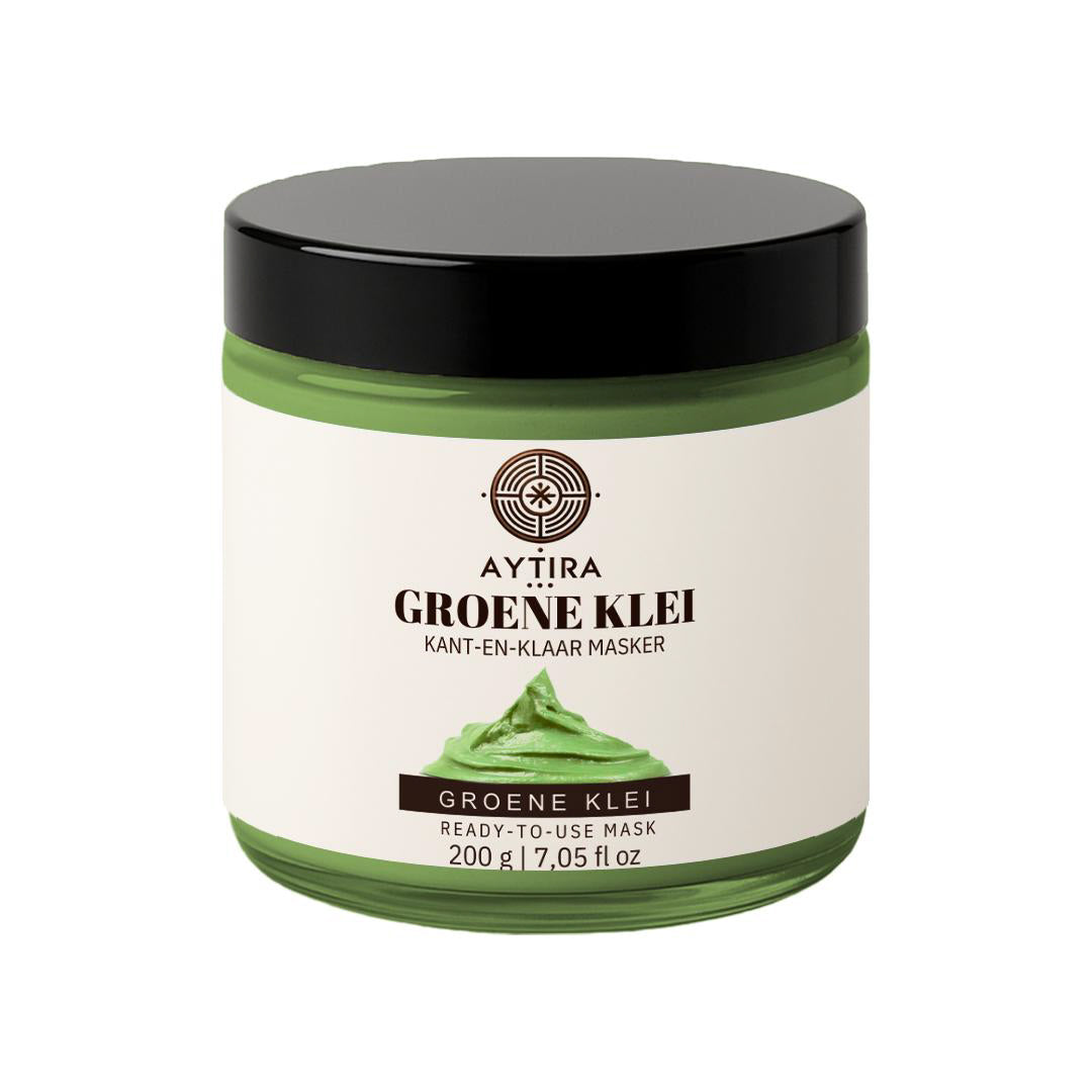 AYTiRA Green Clay Ready-to-Use Face Mask – 200 g – 100% Natural Purifying Clay – Ready for Immediate Use