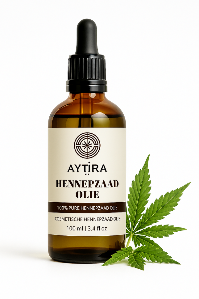 Aytira Huile de graines de chanvre 100 ml – Huile de chanvre cosmétique 100% pure – Pour la peau, les cheveux et le visage