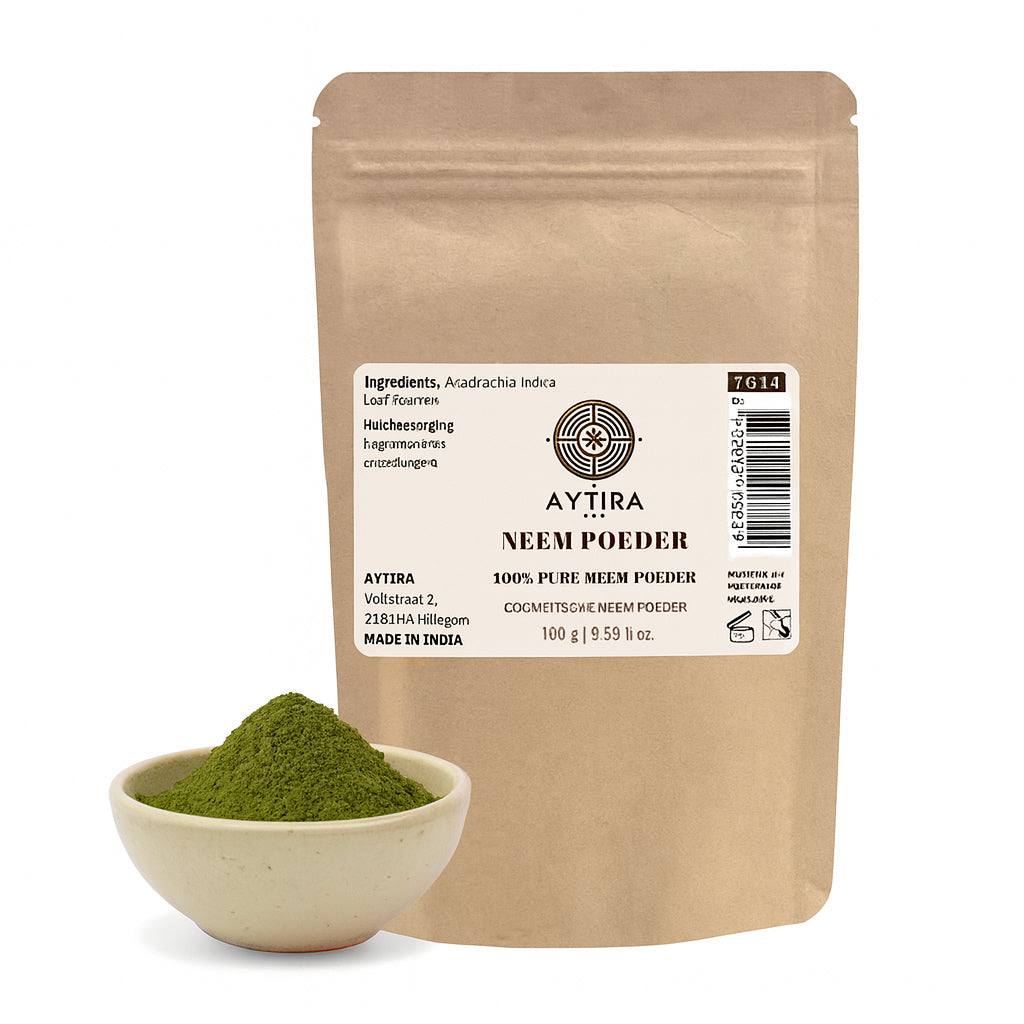 AYTiRA Neem-Pulver – 100 % rein – Natürliche Anti-Akne- & Hautpflege – 100 g