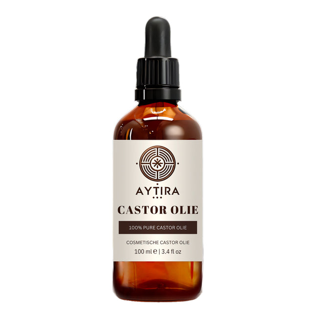 Aytira Huile de Ricin 100% Pure – Huile de Ricin Cosmétique Pressée à Froid pour la Peau, les Cheveux et les Cils