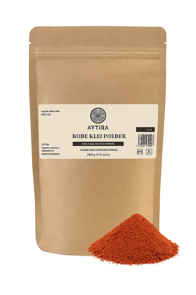 Aytira Poudre d'Argile Rouge – Argile Illite 100% Naturelle – Pour le Visage et le Corps – Masque Revitalisant – 250g