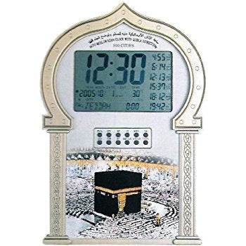 Horloge Azan islamique numérique avec Qibla 2000 villes