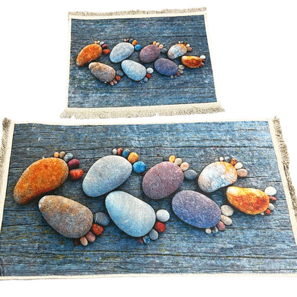 2 Tapis de Douche Luxe – Tapis de Bain - Antidérapant - Tapis de Sol - Absorbant et Lavable