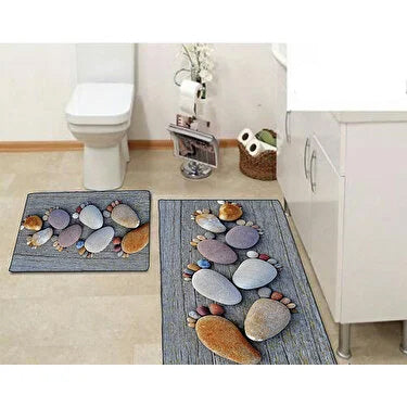 2 Tapis de Douche Luxe – Tapis de Bain - Antidérapant - Tapis de Sol - Absorbant et Lavable