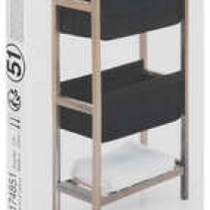 Meuble de salle de bain Blackacia - Noir - Housse amovible - H73,2 CM