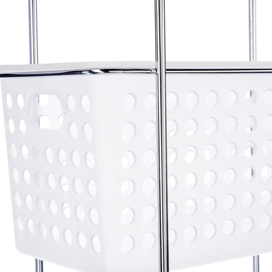 Free-standing shower rack/bathroom shelf, metal/plastic, 3 tiers, 30 x 15 x 85 cm