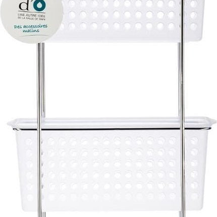 Étagère de douche/salle de bain sur pied en métal/plastique à 3 niveaux 30 x 15 x 85 cm