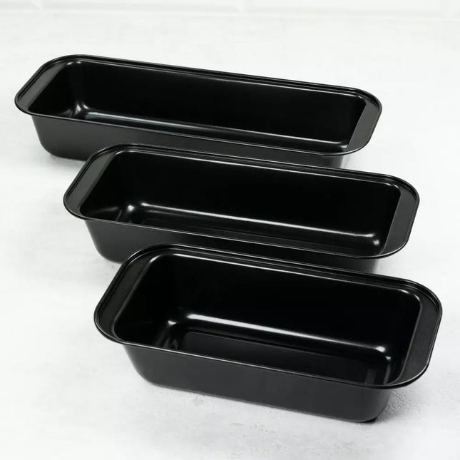 Moule à pain en acier au carbone, 3 pièces – grand